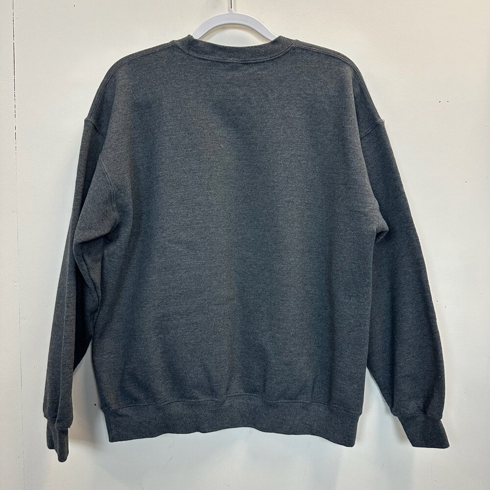 Anxiety State Crewneck Pullover Sweatshirt Grey White Large - Picture 7 of 15